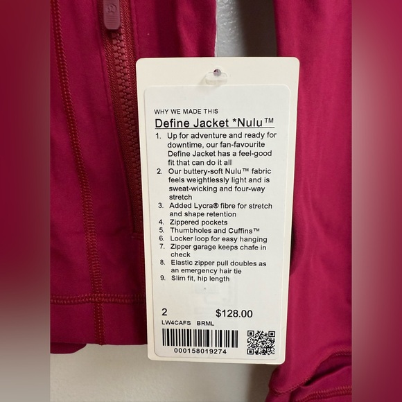 LuluLemon Define Jacket Nulu in Berry Rumble - Picture 3 of 7